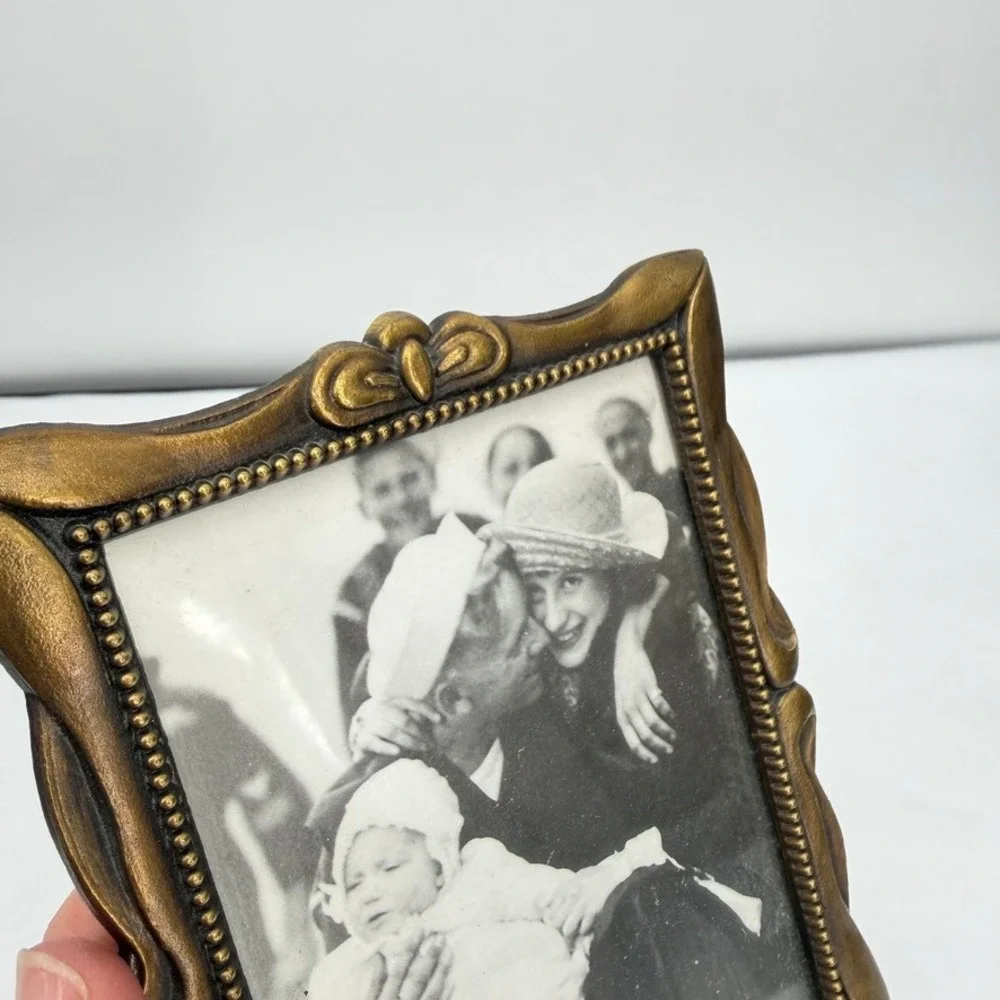 The Weston Gallery Picture Frame Bronze Ornate Beaded Scroll 3.5x5 NEW Regency